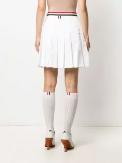 Thom Browne RWB-stripe pleated skirt