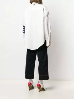Thom Browne 4-Bar stripe oversize shirt