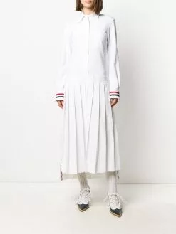 Thom Browne pleat-detail shirt dress