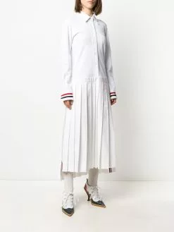 Thom Browne pleat-detail shirt dress