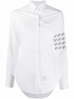 Thom Browne 4-Bar stripe long-sleeve shirt