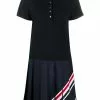 Thom Browne RWB-stripe polo dress