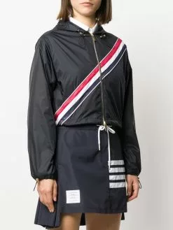 Thom Browne RWB-stripe short parka