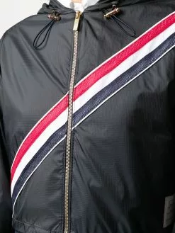 Thom Browne RWB-stripe short parka