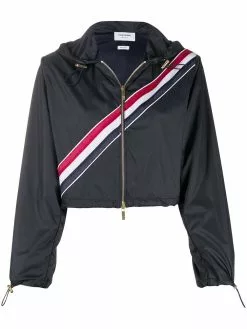 Thom Browne RWB-stripe short parka