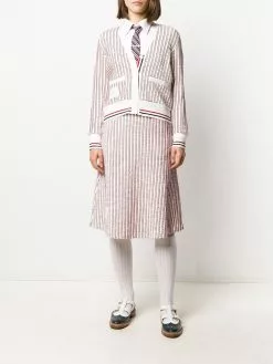 Thom Browne RWB-stripe mid-length skirt