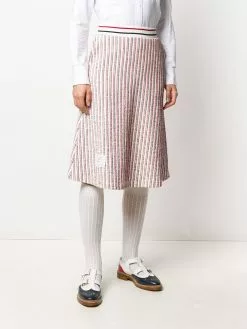 Thom Browne RWB-stripe mid-length skirt
