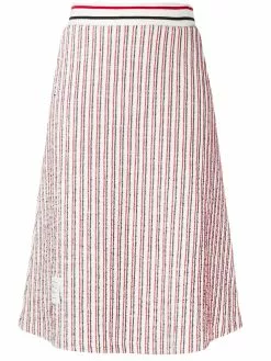 Thom Browne RWB-stripe mid-length skirt