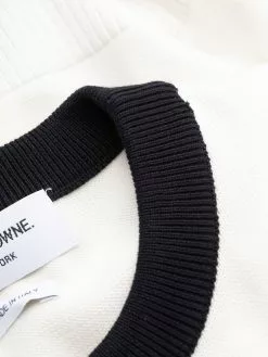 Thom Browne Hector four-bar stripe midi dress