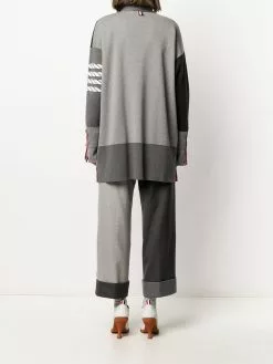 Thom Browne Funmix 4-Bar stripe cardi-coat