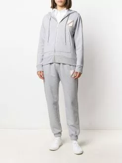 Thom Browne patch-detail zip-up hoodie