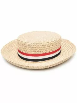 Thom Browne braided boater hat