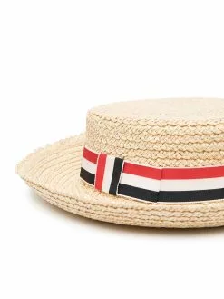 Thom Browne braided boater hat