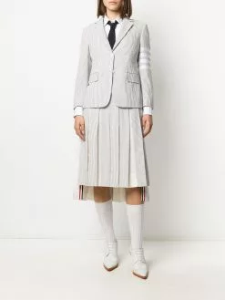 Thom Browne 4-Bar stripe seersucker sportcoat