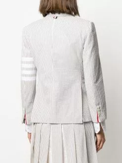 Thom Browne 4 Bar stripe seersucker sportcoat blazers of women 8 Thom Browne 4-Bar stripe seersucker sportcoat