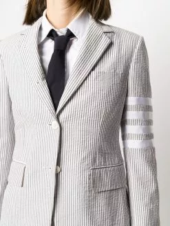 Thom Browne 4 Bar stripe seersucker sportcoat blazers of women 9 Thom Browne 4-Bar stripe seersucker sportcoat
