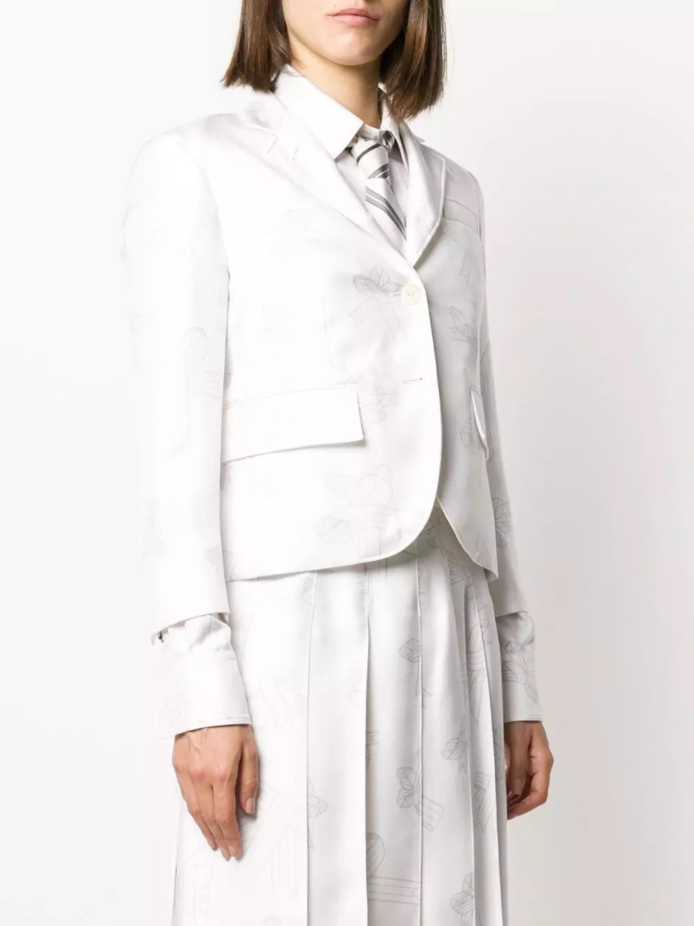 Thom Browne RWB bow single breasted blazer blazers of women 3 Thom Browne RWB-bow single-breasted blazer