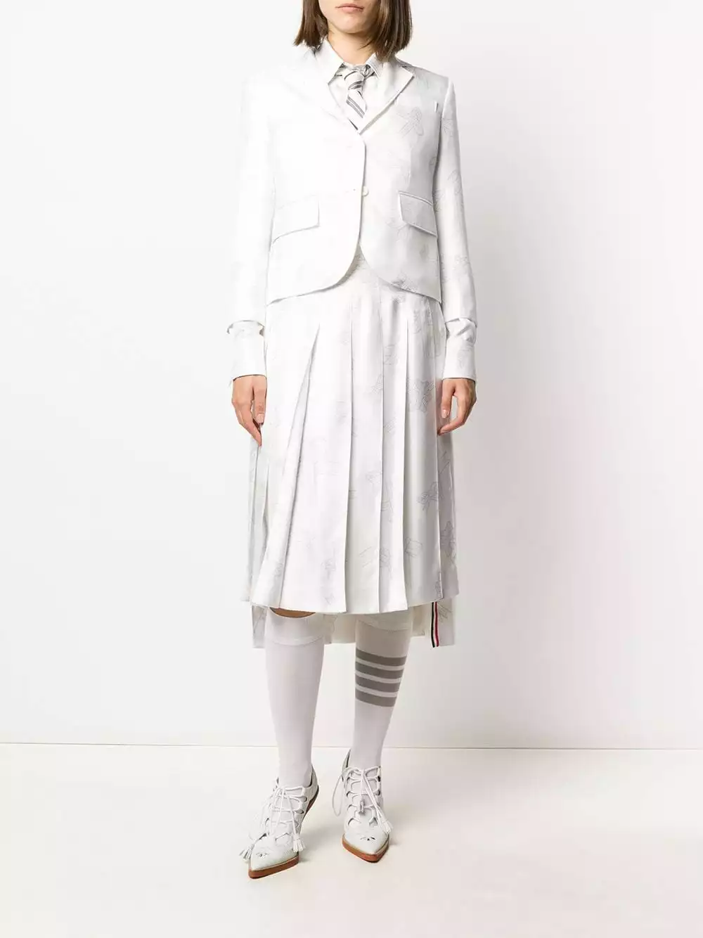 Thom Browne RWB bow single breasted blazer blazers of women 2 Thom Browne RWB-bow single-breasted blazer