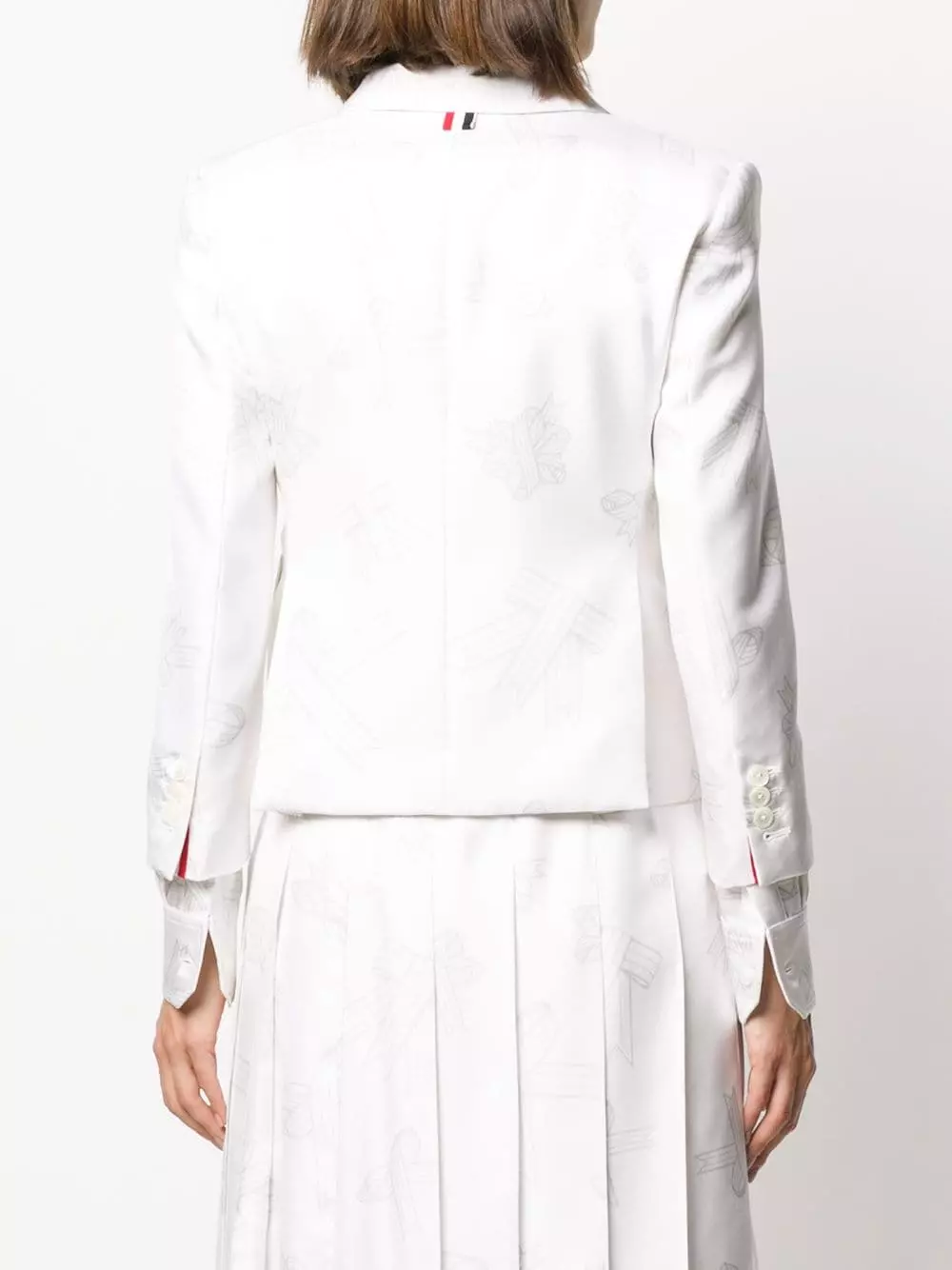 Thom Browne RWB bow single breasted blazer blazers of women 4 Thom Browne RWB-bow single-breasted blazer