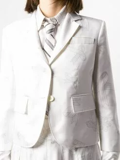 Thom Browne RWB bow single breasted blazer blazers of women 9 Thom Browne RWB-bow single-breasted blazer