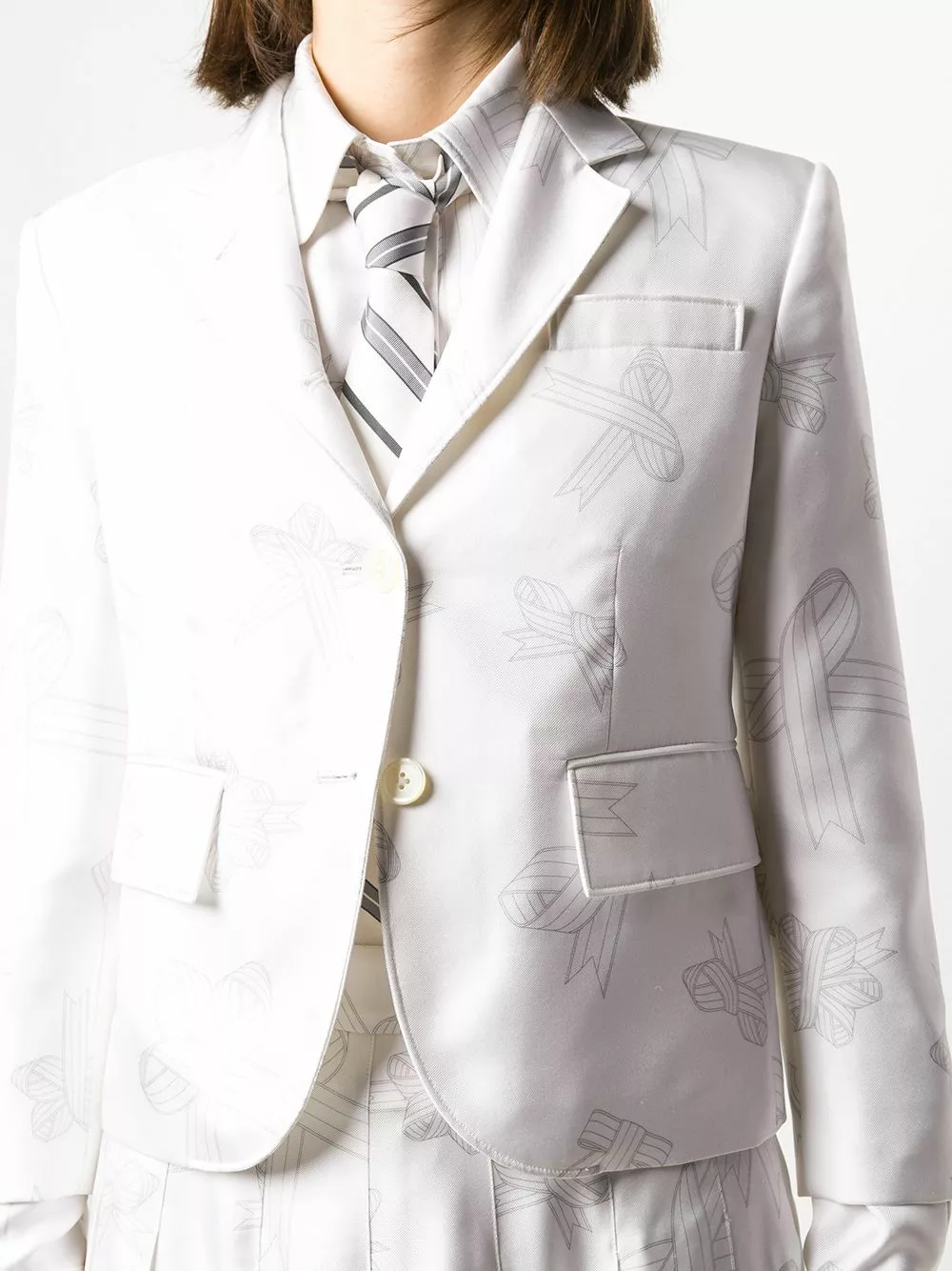 Thom Browne RWB bow single breasted blazer blazers of women 5 Thom Browne RWB-bow single-breasted blazer