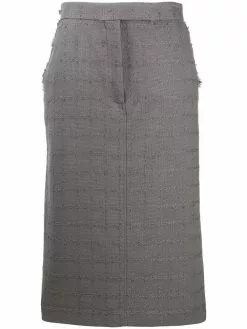 Thom Browne windowpane-tweed sack skirt
