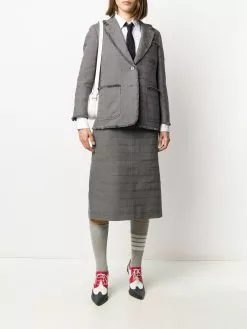 Thom Browne windowpane-tweed sack skirt
