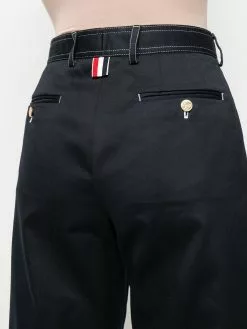 Thom Browne stitching-detail cropped trousers