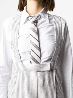 Thom Browne stripe high-waist trousers with suspenders