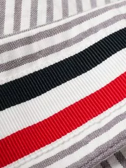 Thom Browne stripe high-waist trousers with suspenders