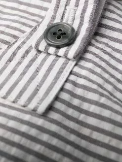 Thom Browne stripe high-waist trousers with suspenders