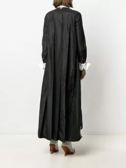 Thom Browne contrasting-collar pleated shirt dress