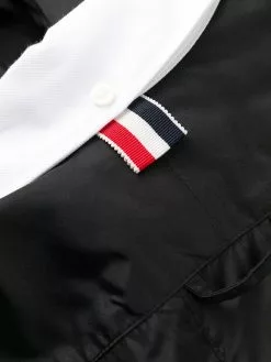 Thom Browne contrasting-collar pleated shirt dress