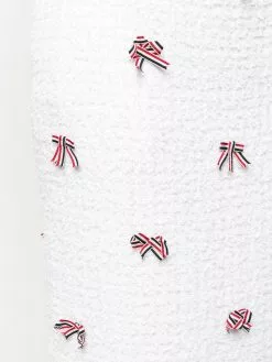 Thom Browne ribbon-detail tweed pencil skirt