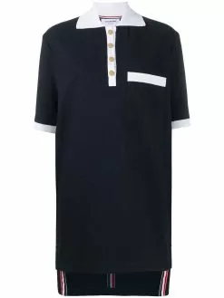 Thom Browne RWB-stripe polo dress