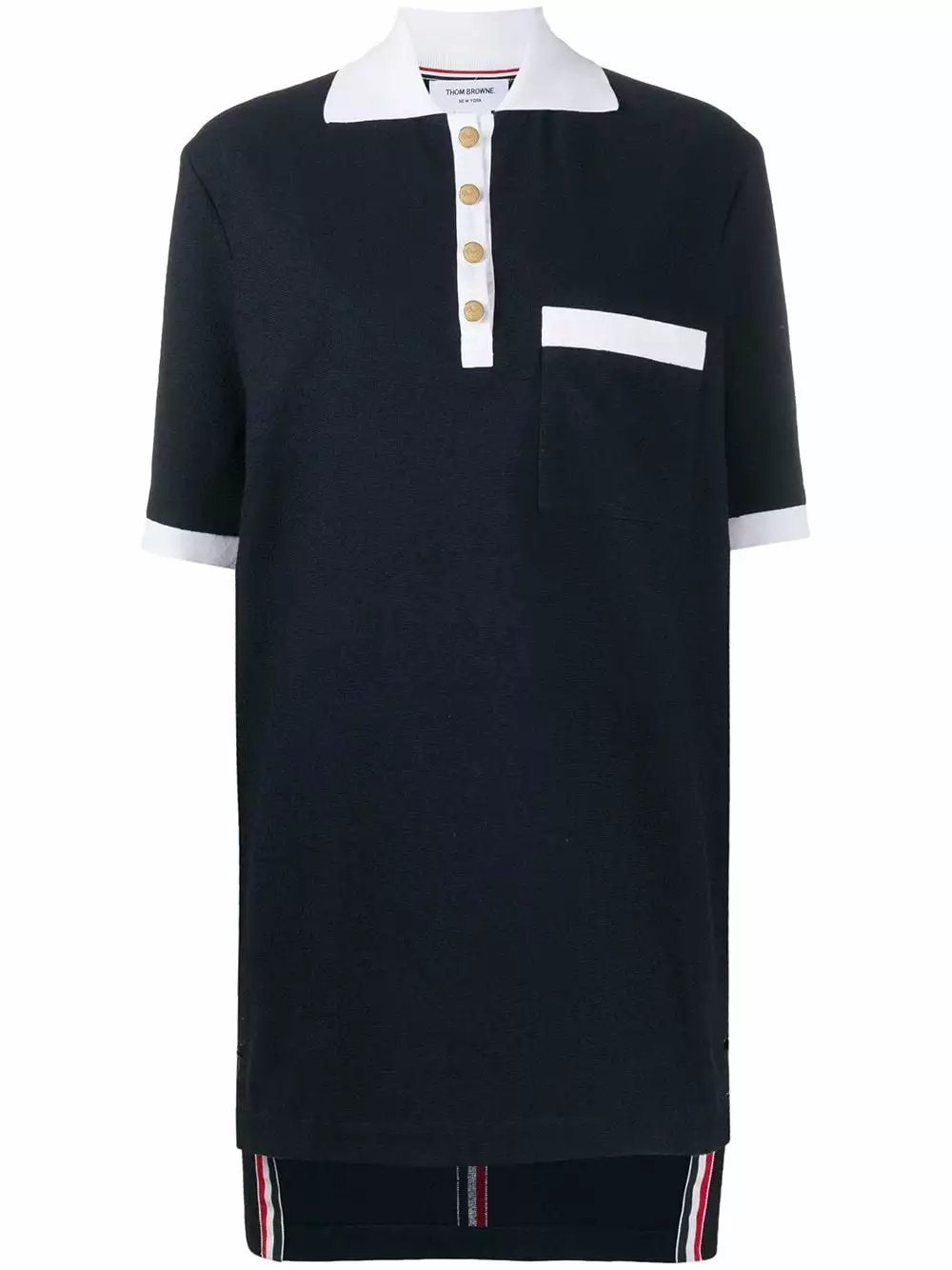 Thom Browne RWB stripe polo dress dresses of women 1 Thom Browne RWB-stripe polo dress