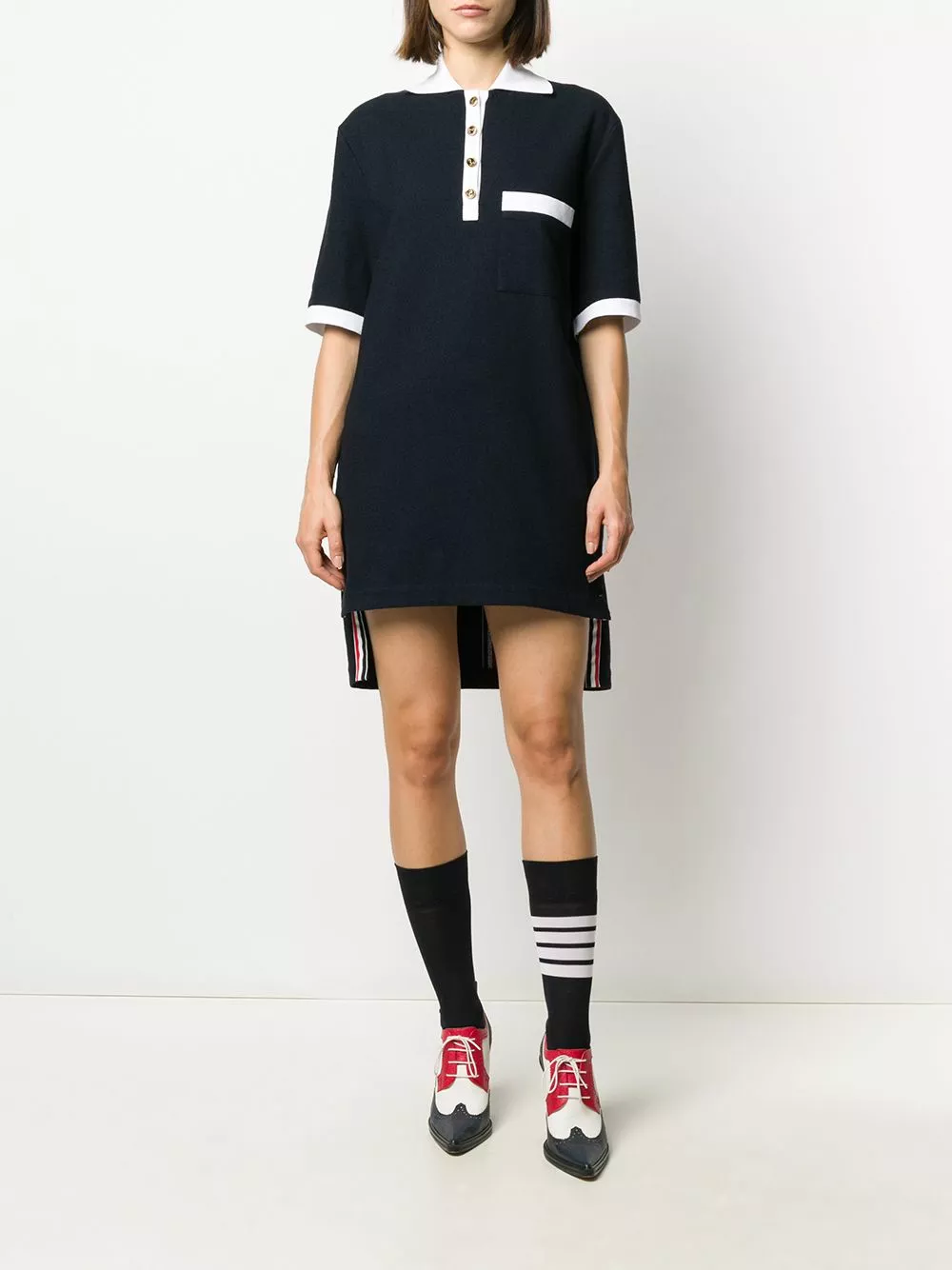 Thom Browne RWB stripe polo dress dresses of women 2 Thom Browne RWB-stripe polo dress