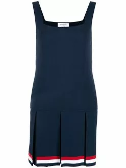 Thom Browne RWB-stripe pleated dress