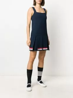 Thom Browne RWB-stripe pleated dress
