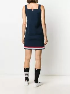 Thom Browne RWB-stripe pleated dress