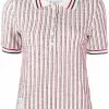 Thom Browne RWB-stripe tweed polo top