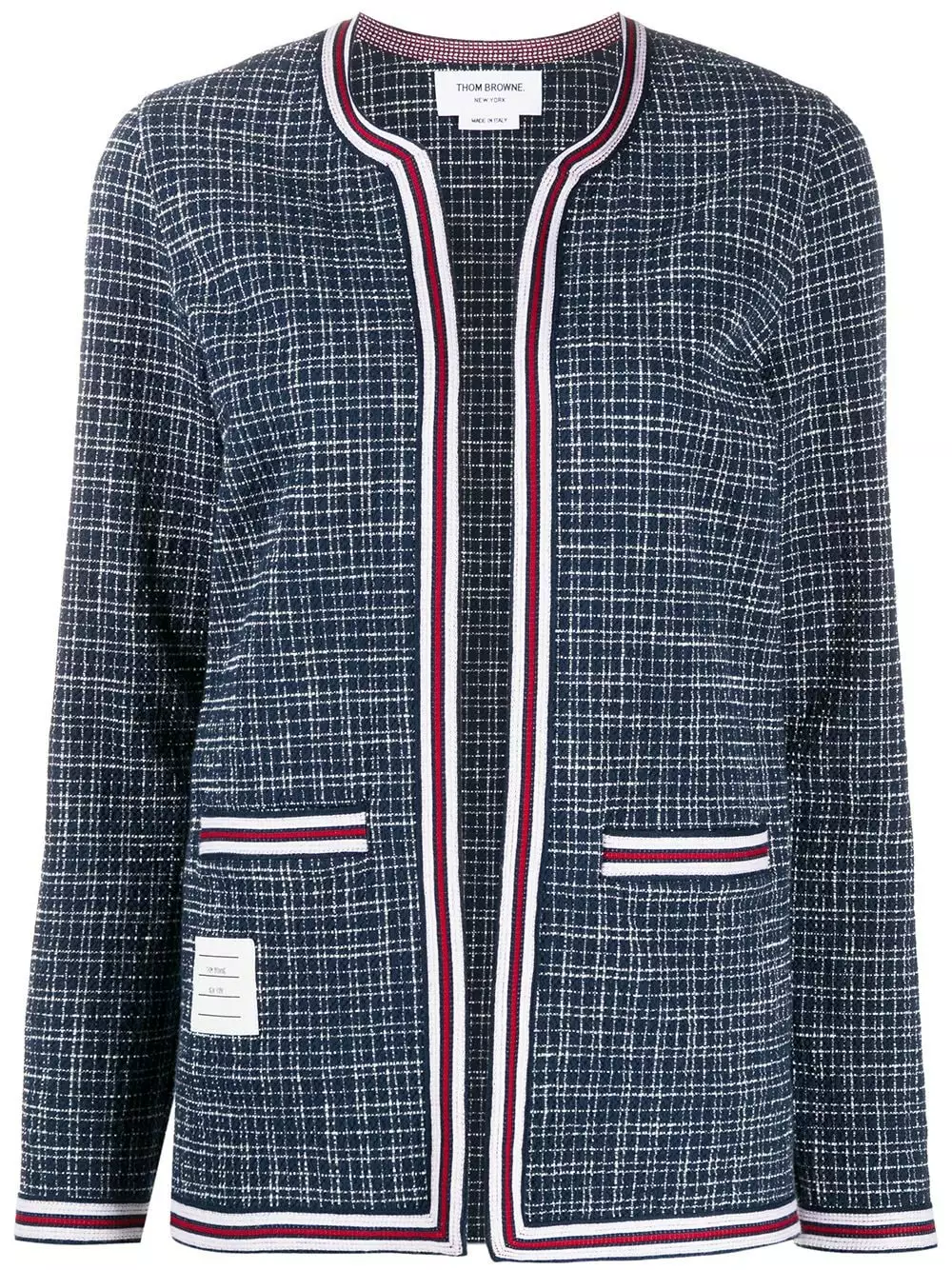 Thom Browne Hairline check tweed jacket tweed jackets of women 1 Thom Browne hairline-check tweed jacket