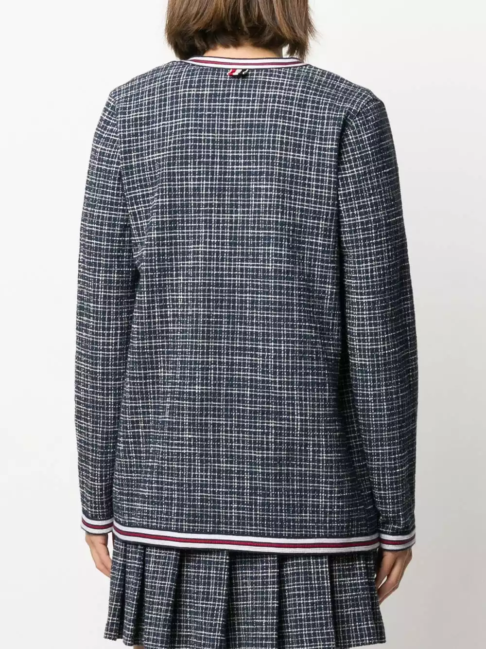 Thom Browne Hairline check tweed jacket tweed jackets of women 4 Thom Browne hairline-check tweed jacket