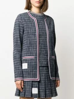 Thom Browne Hairline check tweed jacket tweed jackets of women 7 Thom Browne hairline-check tweed jacket