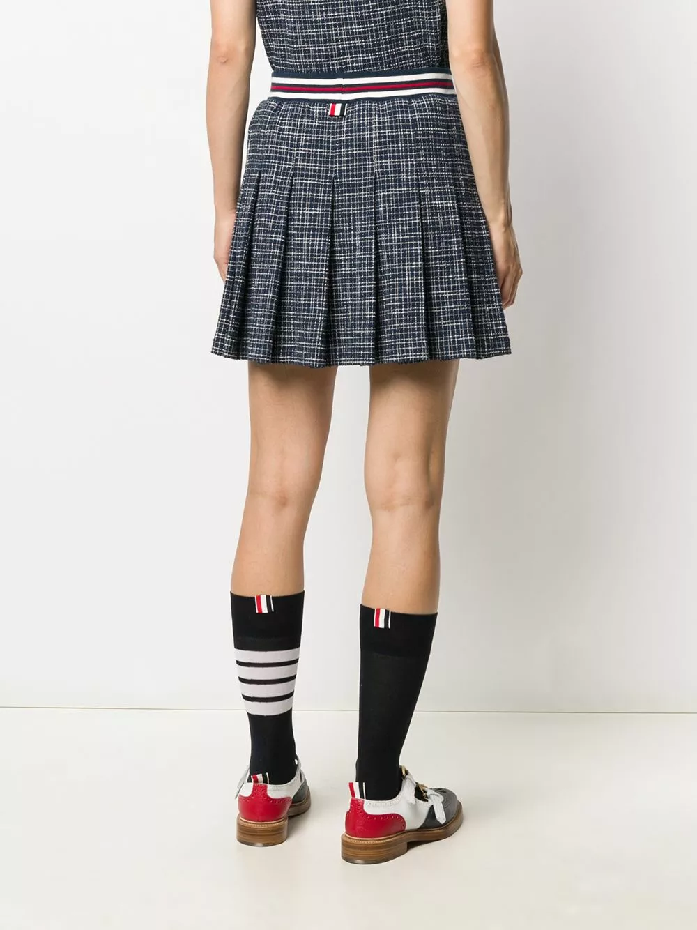 Thom Browne Hairline check pleated skirt pleated skirts of women 4 Thom Browne hairline-check pleated skirt
