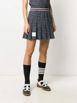 Thom Browne Hairline check pleated skirt pleated skirts of women 7 Thom Browne hairline-check pleated skirt