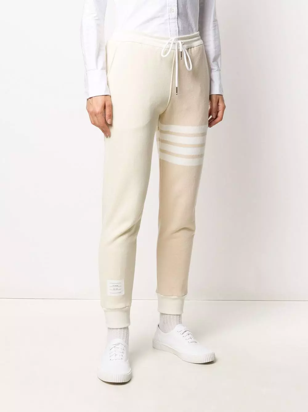 Thom Browne Funmix engineer 4 Bar stripe track pants of women 3 Thom Browne Funmix engineer 4-Bar stripe track pants