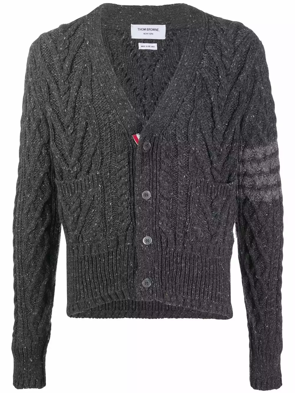 Thom Browne 4 Bar Aran cardigan cardigans of men 1 Thom Browne 4-Bar Aran cardigan