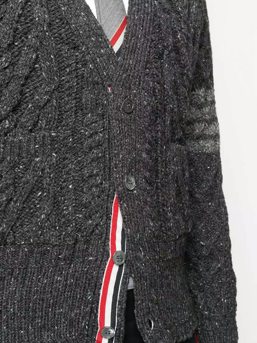 Thom Browne 4 Bar Aran cardigan cardigans of men 5 Thom Browne 4-Bar Aran cardigan