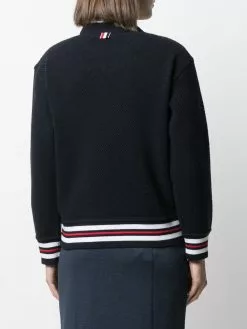 Thom Browne knitted stripe detail jumper